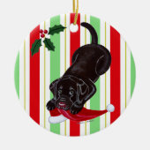 kerstchocolade Labrador Puppy Keramisch Ornament (Voorkant)