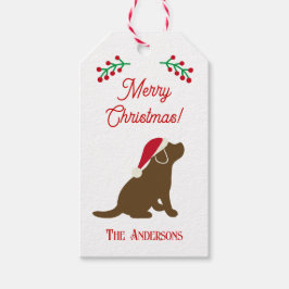 kerstchocolade Labrador Puppy Silhouette Gift Cadeaulabel