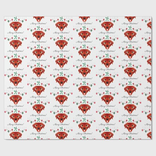 kerstchocolade labrador Retriever Cadeaupapier (Vlak)