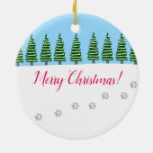 Kerstchocolade Labrador Santa Hat Keramisch Ornament (Achterkant)