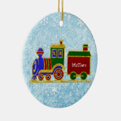 KerstChoo Choo Train personaliseren Keramisch Ornament (Rechts)