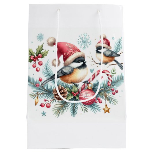 Kerstcichorei Medium Cadeauzakje (Achterkant)