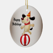Kerstcircus Dog Elegant Feestdagen Keramisch Ornament (Rechts)