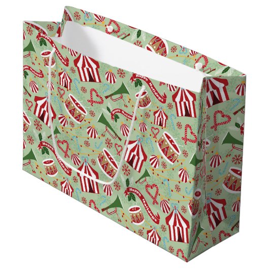 kerstcircus groot cadeauzakje (Voorkant Gekanteld)