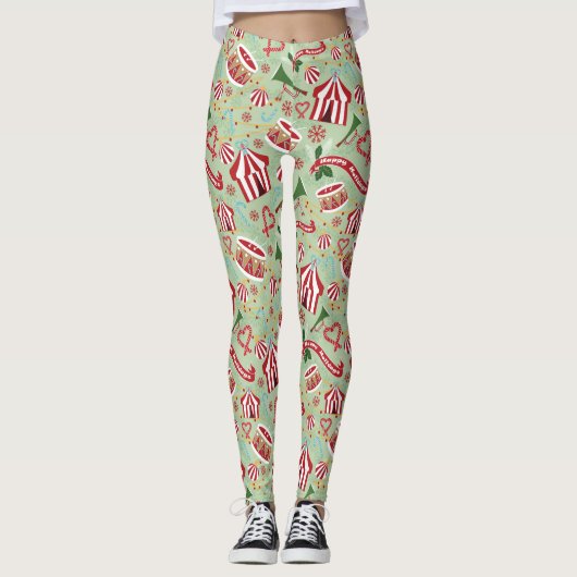 kerstcircus leggings (Voorkant)