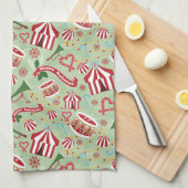 kerstcircus theedoek (Quarter Fold)