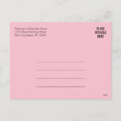 Kerstcirkel Moderne Abstracte rode roze het gelukk Feestdagenkaart (Achterkant)