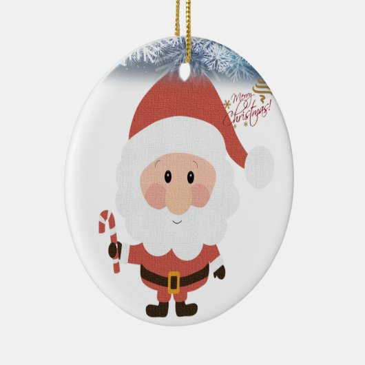 kerstcirkel Ornament, kerstman Keramisch Ornament (Rechts)