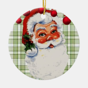 kerstcirkel Ornament, kerstman Keramisch Ornament