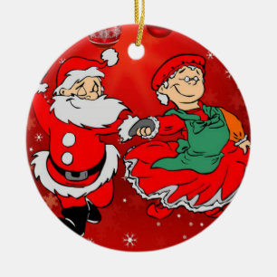 kerstcirkel Ornament, kerstman Keramisch Ornament