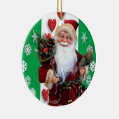 kerstcirkel Ornament, kerstman Keramisch Ornament (Rechts)