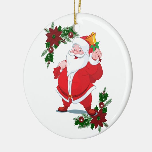 kerstcirkel Ornament, kerstman Keramisch Ornament (Links)