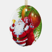 kerstcirkel Ornament, kerstman Keramisch Ornament (Rechts)