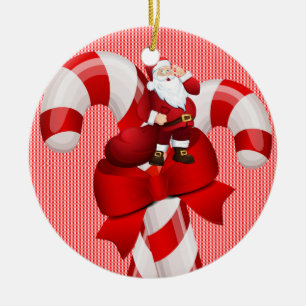 kerstcirkel Ornament, kerstman Keramisch Ornament