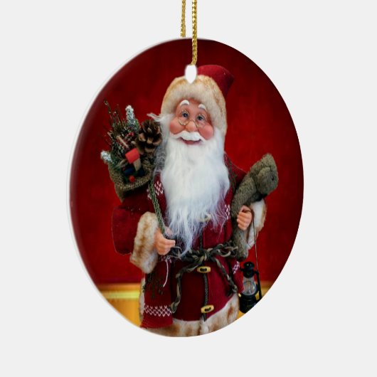 kerstcirkel Ornament, kerstman Keramisch Ornament (Rechts)