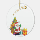 kerstcirkel Ornament, kerstman Keramisch Ornament (Links)