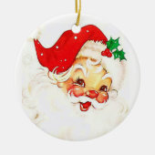 kerstcirkel Ornament, kerstman Keramisch Ornament (Voorkant)