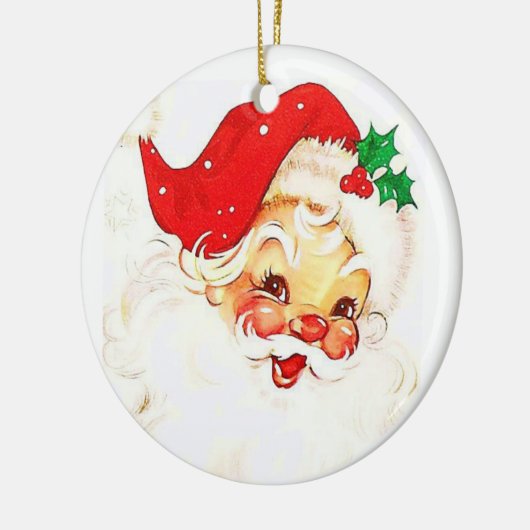 kerstcirkel Ornament, kerstman Keramisch Ornament (Links)
