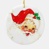 kerstcirkel Ornament, kerstman Keramisch Ornament (Achterkant)