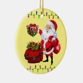 kerstcirkel Ornament, kerstman Keramisch Ornament (Rechts)