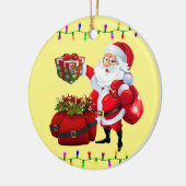 kerstcirkel Ornament, kerstman Keramisch Ornament (Links)