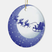 kerstcirkel Ornament, kerstman Keramisch Ornament (Links)