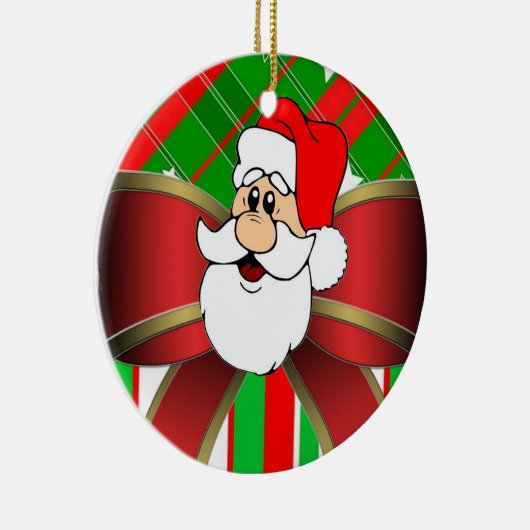 kerstcirkel Ornament, kerstman Keramisch Ornament (Rechts)