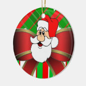 kerstcirkel Ornament, kerstman Keramisch Ornament (Links)