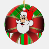 kerstcirkel Ornament, kerstman Keramisch Ornament (Achterkant)