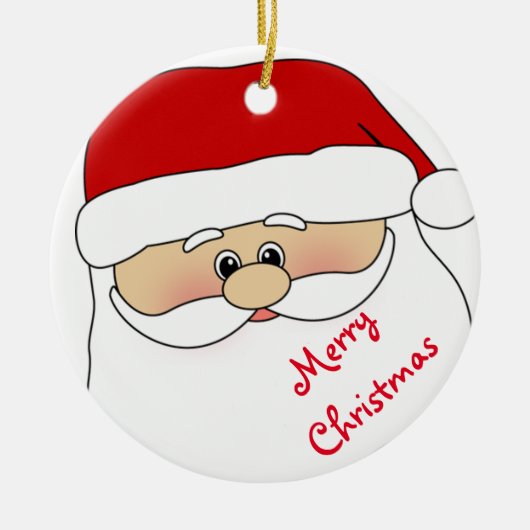 kerstcirkel Ornament/kerstman Keramisch Ornament (Voorkant)