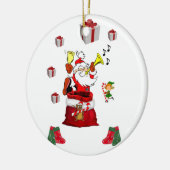 kerstcirkel Ornament, kerstman Keramisch Ornament (Links)