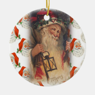 kerstcirkel Ornament, kerstman Keramisch Ornament