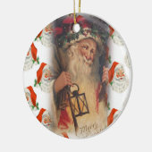 kerstcirkel Ornament, kerstman Keramisch Ornament (Links)