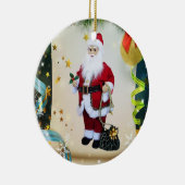 kerstcirkel Ornament, kerstman Keramisch Ornament (Rechts)