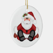 kerstcirkel Ornament/kerstman Keramisch Ornament (Rechts)