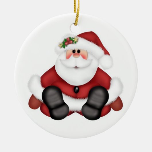 kerstcirkel Ornament/kerstman Keramisch Ornament (Voorkant)