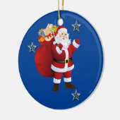 kerstcirkel Ornament, kerstman Keramisch Ornament (Links)