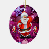 kerstcirkel Ornament, kerstman Keramisch Ornament (Rechts)