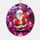kerstcirkel Ornament, kerstman Keramisch Ornament (Links)