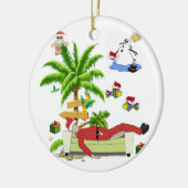 kerstcirkel Ornament, zomerbakkerst kerstbal Keramisch Ornament (Links)