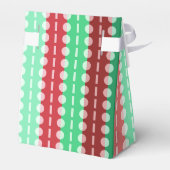 Kerstcirkels met strepen rode en groene tent bedankdoosjes (Achterkant)