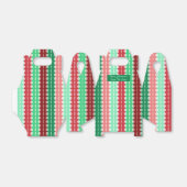 Kerstcirkels met strepen rood en groen draagbaar bedankdoosjes (Uitgevouwen)