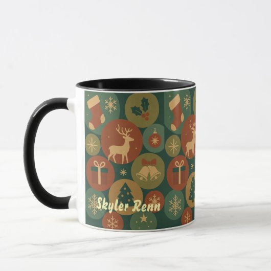 Kerstcirkels Patroon Mok (Links)