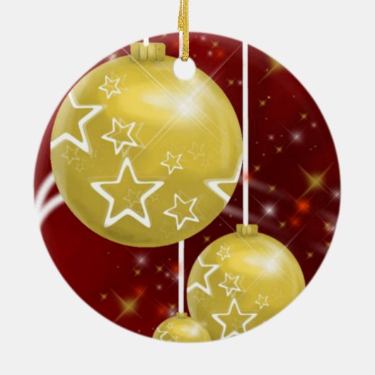 kerstcirkelversiering keramisch ornament (Achterkant)