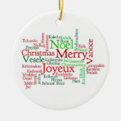kerstcirkelversiering keramisch ornament (Voorkant)