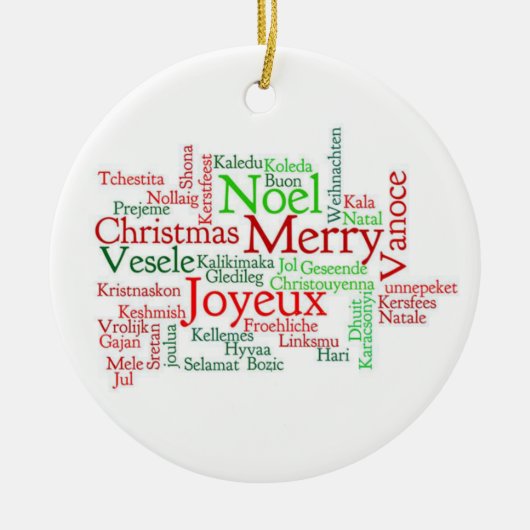 kerstcirkelversiering keramisch ornament (Voorkant)