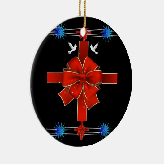 kerstcirkelversiering keramisch ornament (Rechts)