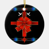 kerstcirkelversiering keramisch ornament (Voorkant)