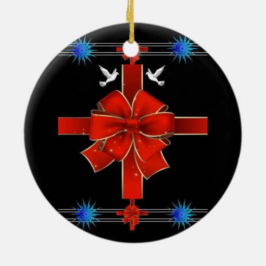 kerstcirkelversiering keramisch ornament (Achterkant)