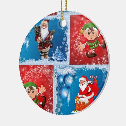 kerstcirkelversiering keramisch ornament (Links)